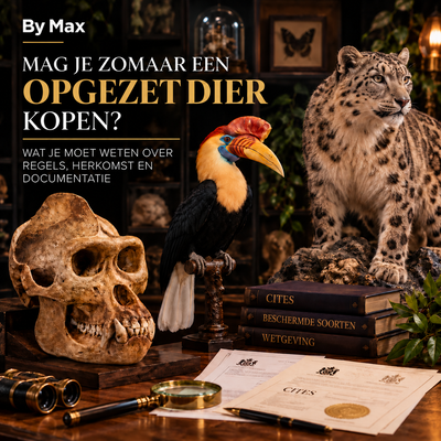 Mag je zomaar een opgezet dier kopen? Opgezette dieren en taxidermie met aandacht voor herkomst en documentatie